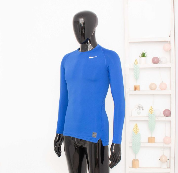 Nike Pro Compression оригинална мъжка блуза синя Dri Fit дълъг ръкав М