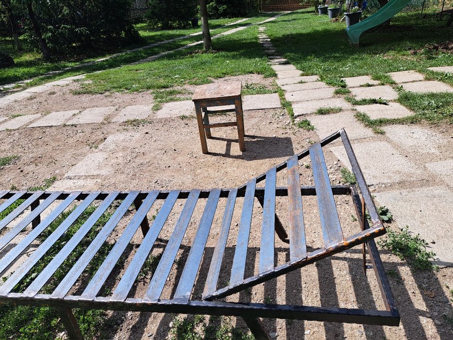 Șezlong metalic din fier forjat