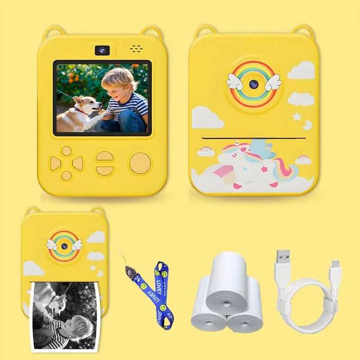 Детски фотоапарат с дисплей за моментни снимки Принтер камера 9 вида