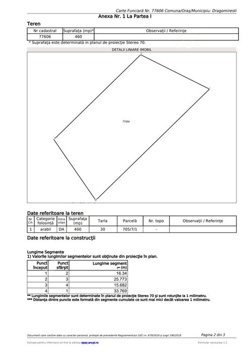 Teren in Rancaciov - intravilan - 460 m²