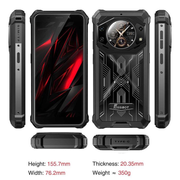 Fossibot F101 Pro Dual Screen 15GB RAM 128GB ROM с IP68 защита