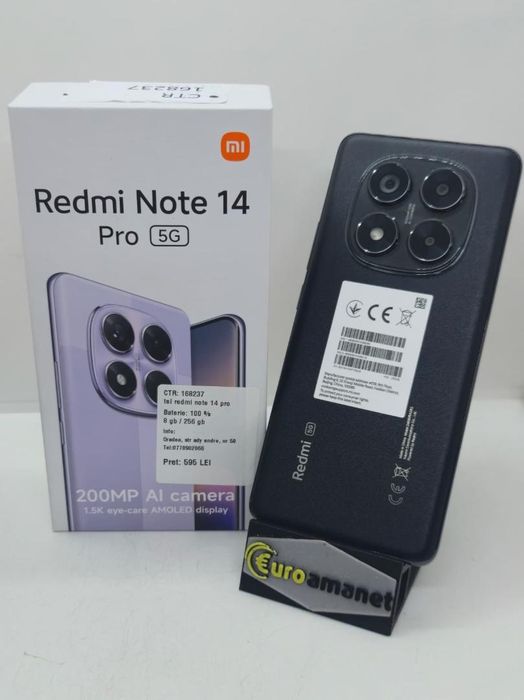 Telefon Xiaomi Redmi Note 14 Pro, 256GB, 8GB RAM, Dual SIM, -A-