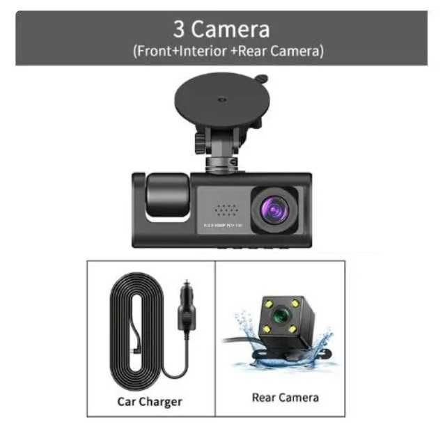 3в1 Видеорегистратор За Авотомобил, Задна Камера, Камера За Паркиране