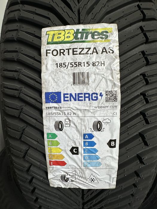 Нови всесезонни гуми TBB TIRES FORTEZZA AS 185/55R15 82H БОРД 1855515
