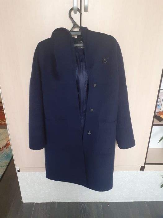Пальто 46 р темно синее