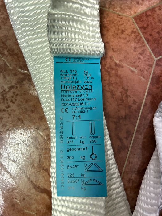 Chingă textilă de ridicare (cu urechi)