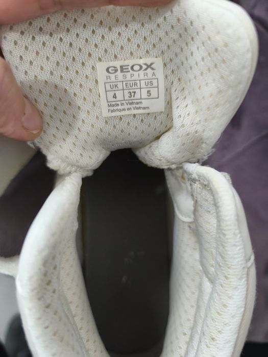 Sneakersi/ teniși înalți Geox pentru copii din piele naturală