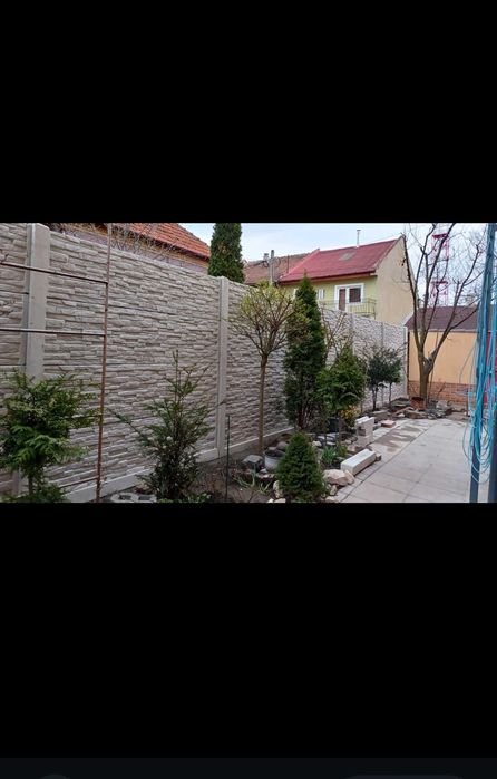 Gard beton plăci și stâlp Vulcan