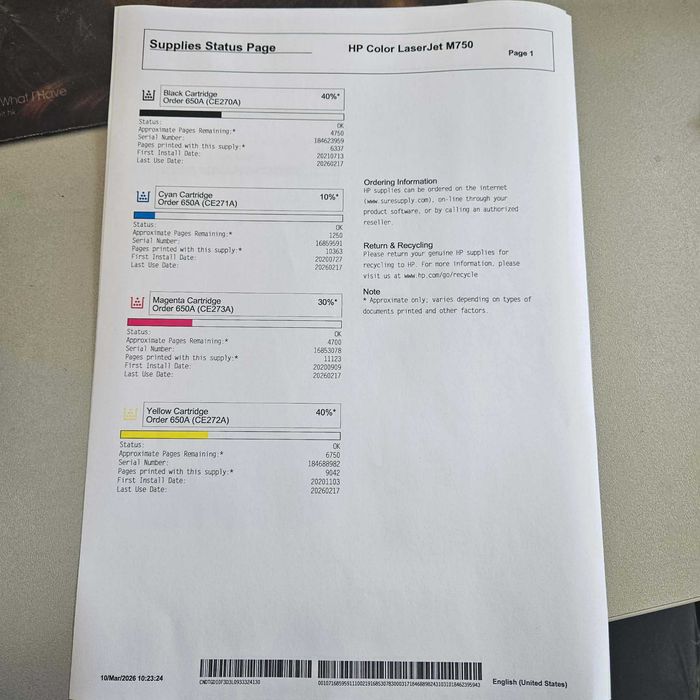 HP Color LaserJet M750 - А3 цветен лазерен принтер