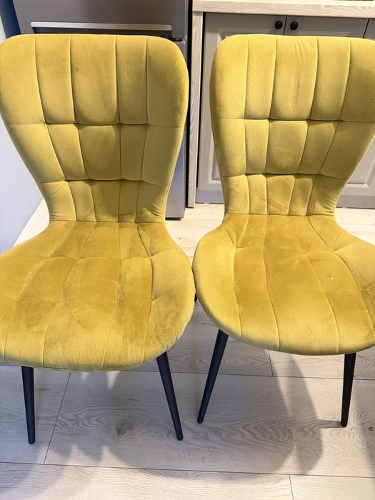 Scaune catifea 4 bucati