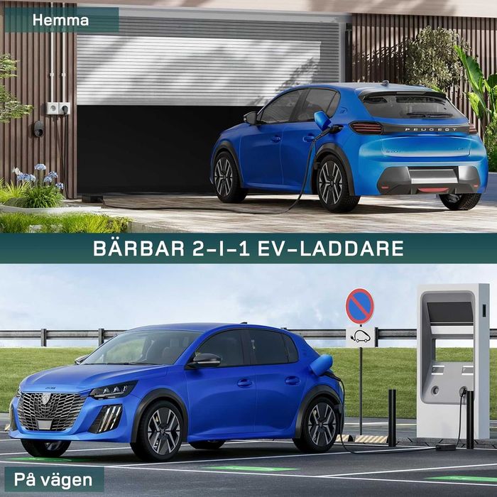 Зарядна станция за електрически автомобили тип 2 De, 3.7 kW, 6 м, 16 A