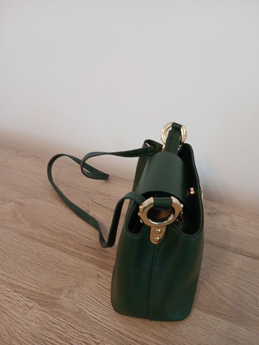 Geantă femei Enzo Bertini verde din piele