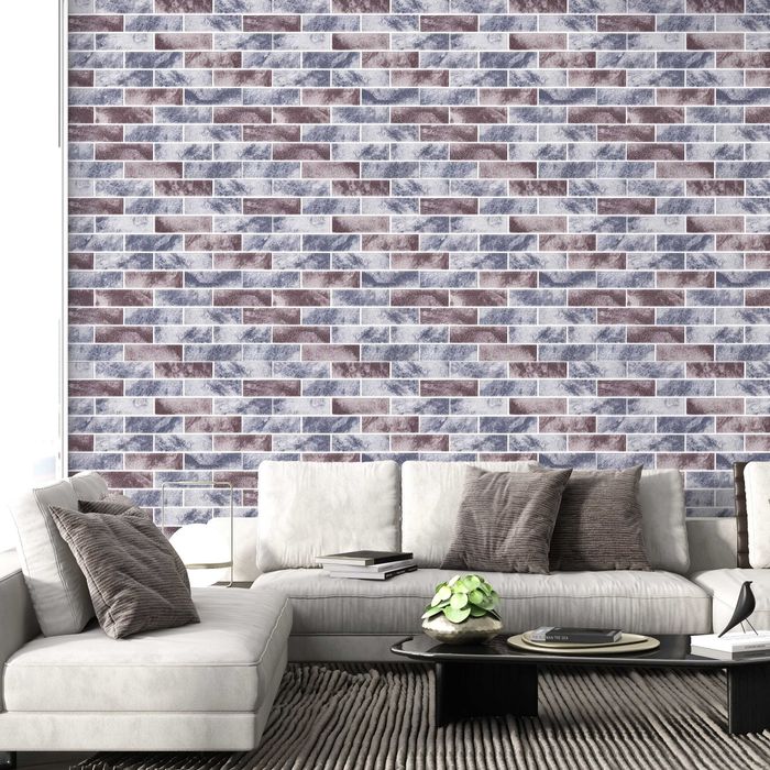 Самозалепващо пано тухли мраморно покритие 5мм