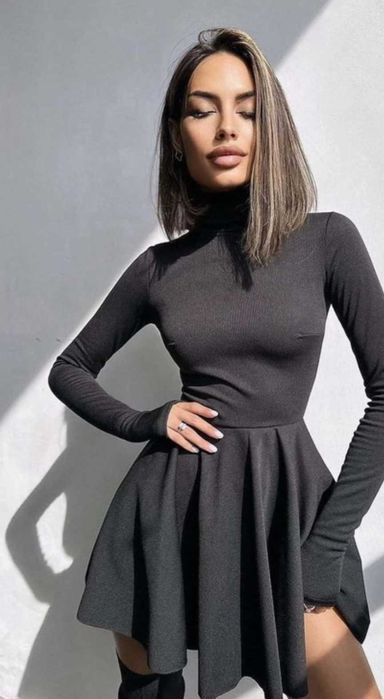 Дамска черна рокля