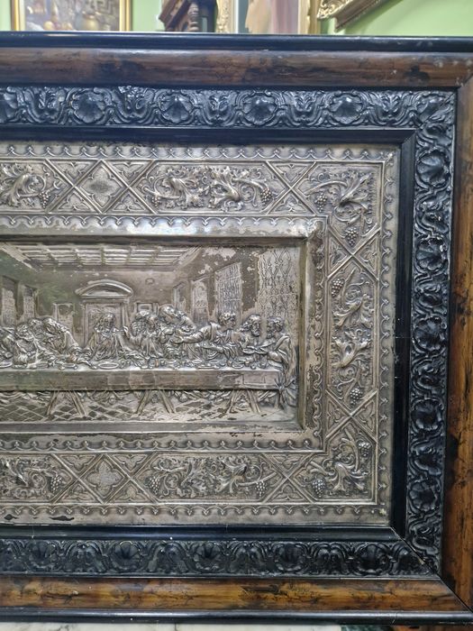 Прекрасна антикварна картина икона Тайната вечеря