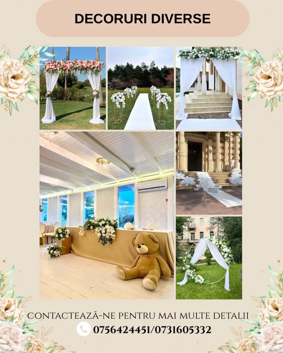 Servicii: Cabină Foto/Decor baloane/Cristelniță/Decor biserica/Hostess