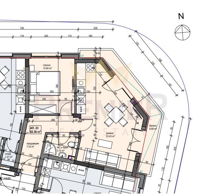 Продава се Двустаен апартамент в София, Банишора - 73 кв.м за 2500 €/кв.м - Снимка #7