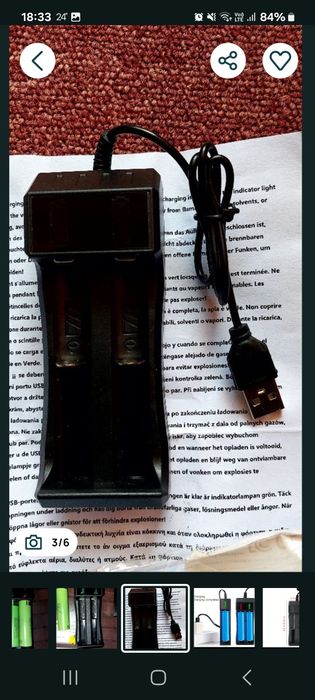 Încărcător baterii 2 sloturi usb nou