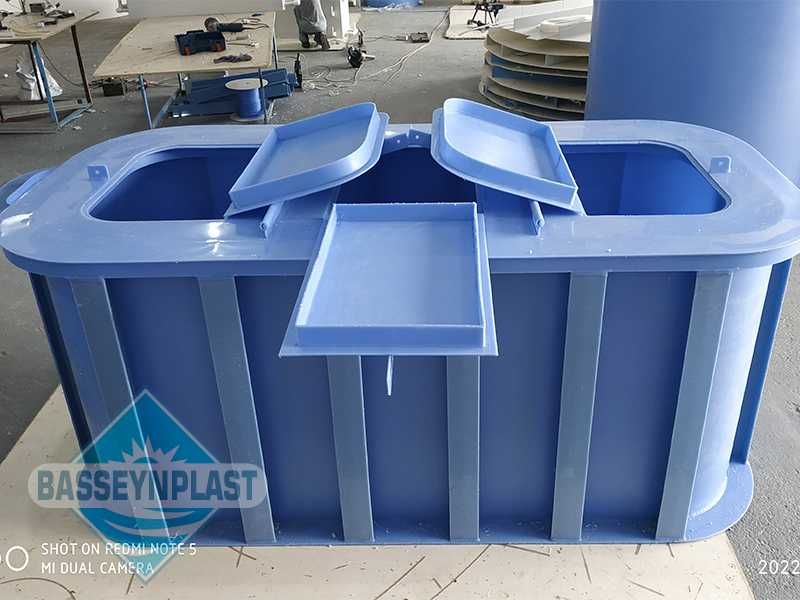 Ёмкость, бак для хранения рыбы из полипропилена 2,5м3