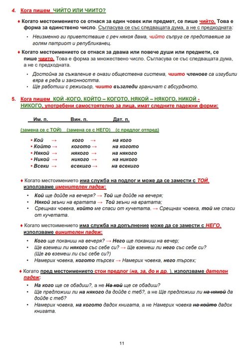 Всичко по Бълг. език за матурата в 7 кл.