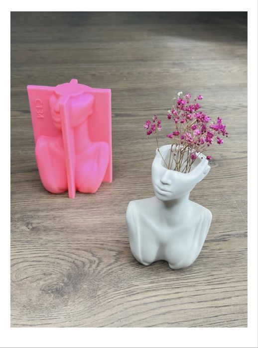 Силикон форма для гипса ваза