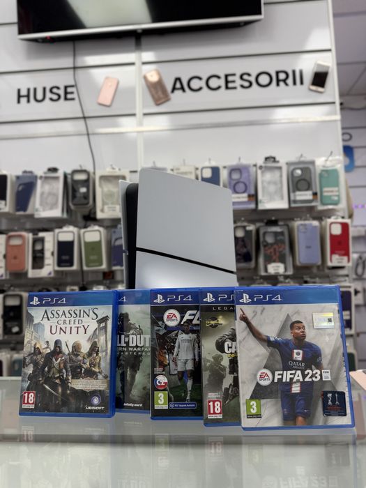 Playstation 5 Slim / Digital + DiskDrive - 825 GB Memorie - CD Jocuri / Joystick- DeBi GSM Mobile