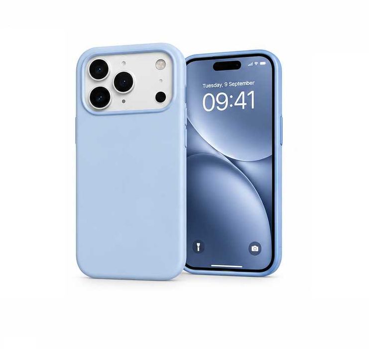 Husa iPhone 18 Pro Max Interior Alcantara Premium Glacier Blue