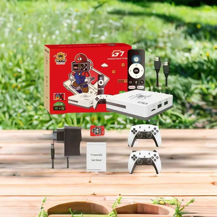 *Нова G7 Android 14 128GB 4GB 40,000 игри 15000 канала фил tv Game box