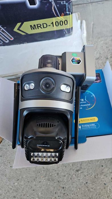 TQ11 ICSee Безжична 4G  Соларна Камера 12MP Двоен Обектив