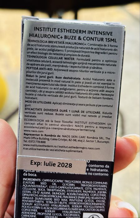 Institut Esthederm Intensive Hyaluronic+ Soin Lèvres & Contour 15 ml