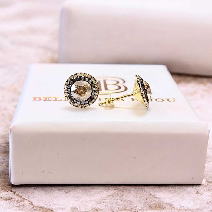 Дамски Сребърни Обеци с Кристали Swarovski