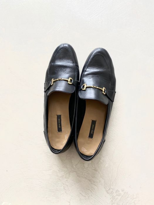 Дамски черни класически мокасини естествена кожа Gino Rossi 41 номер