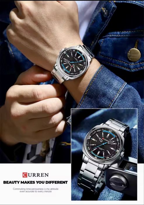 Мъжки класически, модерни и стилни кварцови часовници с кожена кайшка!