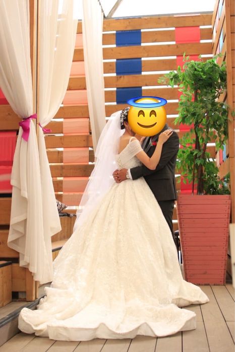 Свадебное платье со шлейфом