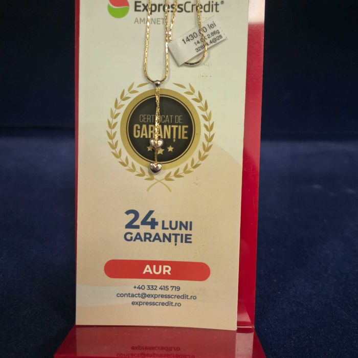 Lant Aur 14K - 2.86 grame / 1430 l;ei ( B32884.4 / Ag28 Doi Baieti )