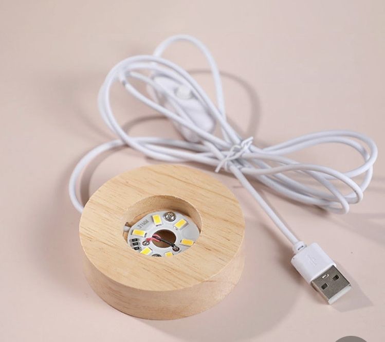 Светеща кристална топка 3D - планети/ нощна лампа