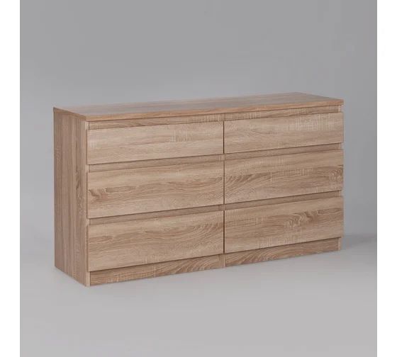 Комод с 6 ящиками, цвет дуб