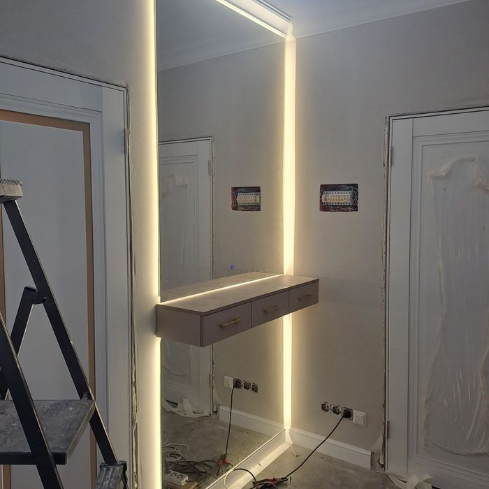 Установка зеркал.