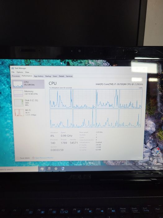 Laptop Asus K53SD , i7- 2670QM , 8 GB,  hdd 1 TB  , 15.6"