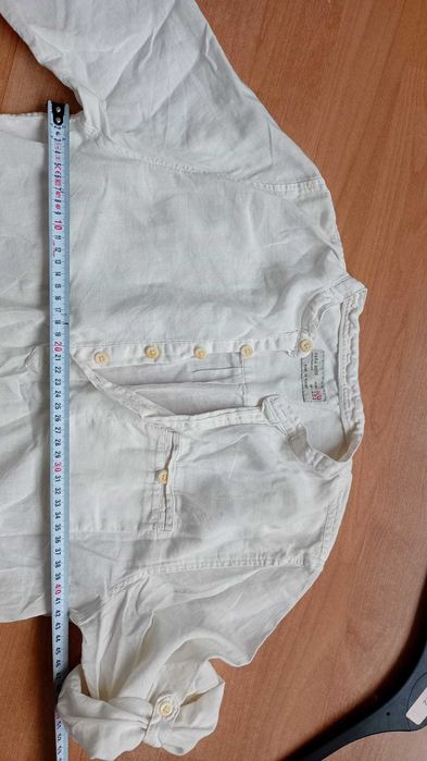 camasa alba,  11-12 ani, ( guler tip tunica)