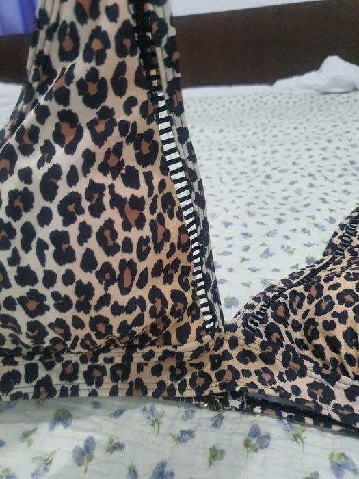 Sutien de plajă model leopard