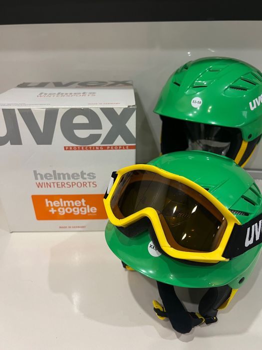 Детска ски/ сноуборд КАСКА + ОЧИЛА UVEX
