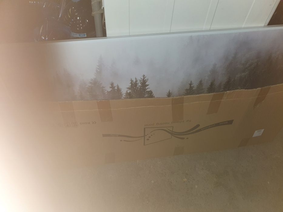 Електрическа печка с пейзаж