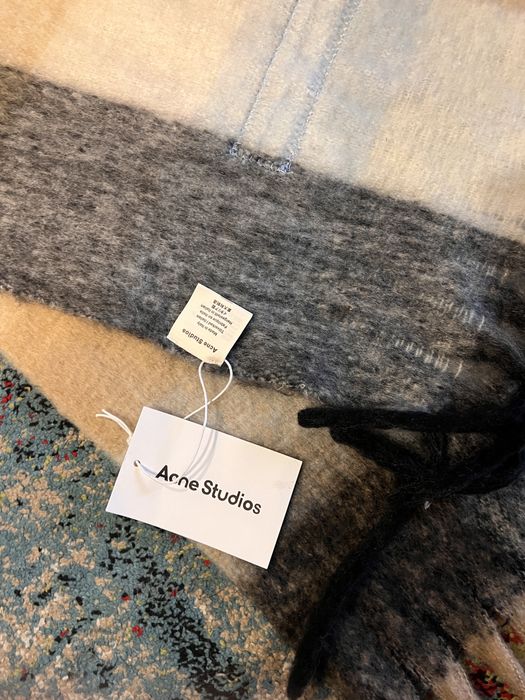 Fular esarfa Acne Studios Mohair Checked Scarf – Alpaca & Mohair