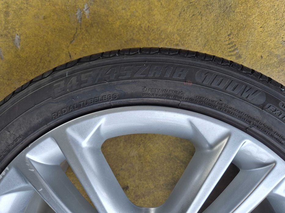 ROTI Jante + Anvelope de VARA - 245/45/18 5x120 - OEM OPEL Insignia - Stare F BUNA - Anvelope Foarte bune !