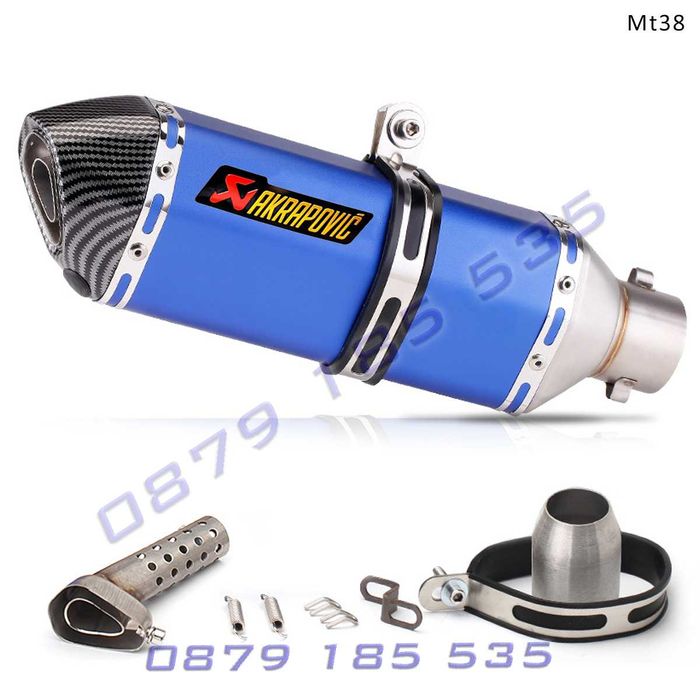 Ауспух AKRAPOVIC спортно гърне мотор 370 мм карбон 37см цветни