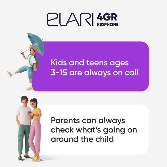Детски 4G смарт часовник Elari KidPhone 4GR M Видеоразговори