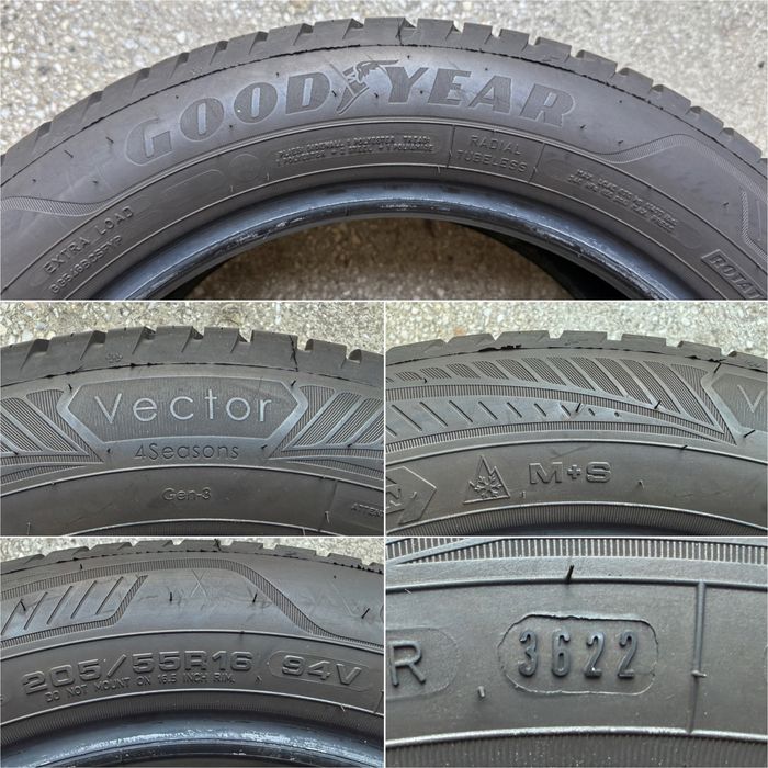Anvelope AllSeason 205/55/16 Goodyear Vector 4 Seasons  Gen-3 DOT3622