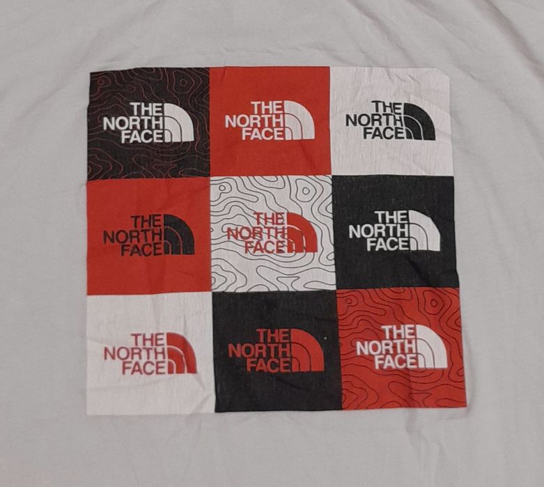 Tricou The North Face, logo spate/piept, alb perlat, 100% bumbac, mărimea M, ptr bărbați