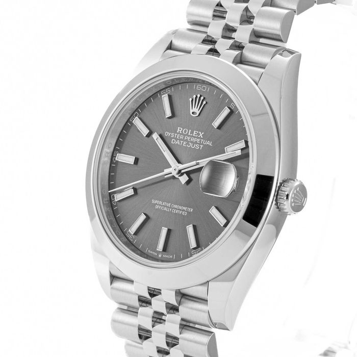 Rolex Oyster Perpetual Datejust 41mm 126300 Dark Rhodium dial on Jubilee